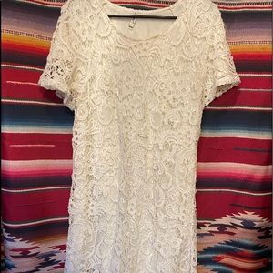 Leshop white lace dress